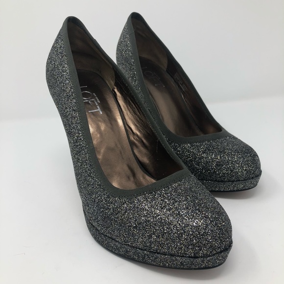 LOFT Glitter Sparkle Holiday Heels - Picture 2 of 7